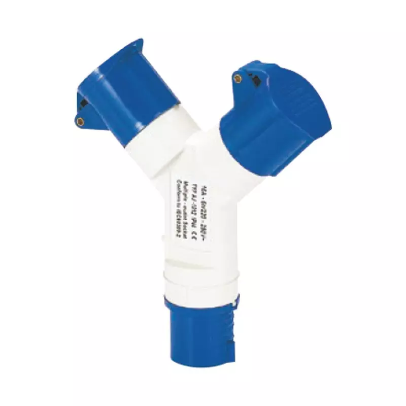 ENERTECH Industrial Multiway Socket 16A Current Rating 3 Pin with IP44 Protection 2 Way, EN-1012