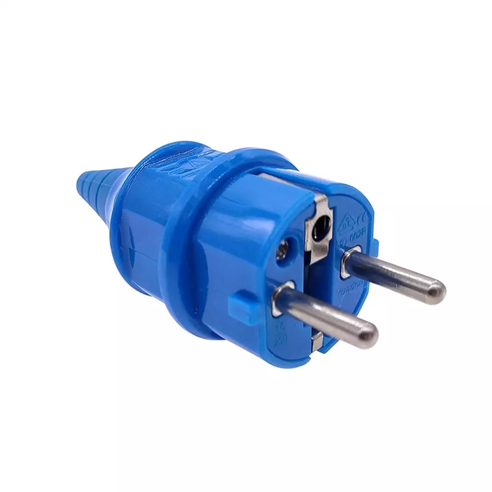Salzer Schuko Plug 16 Amp 2 Pole+Earth IP 54 Rating 230 V, IP01635-10838