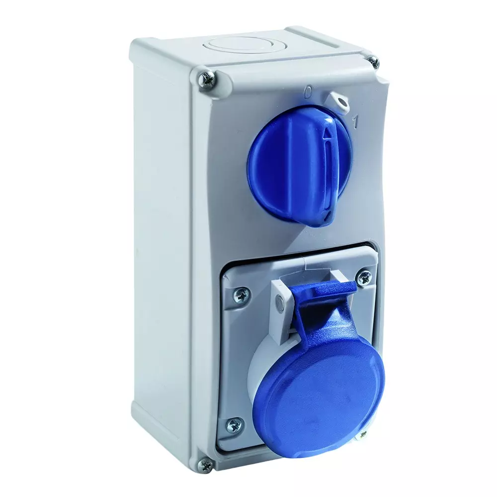 CAPE Electric Interlocked Socket CEE Type IP44 2P+E Pole 32 A Current 200-250 V, 26015