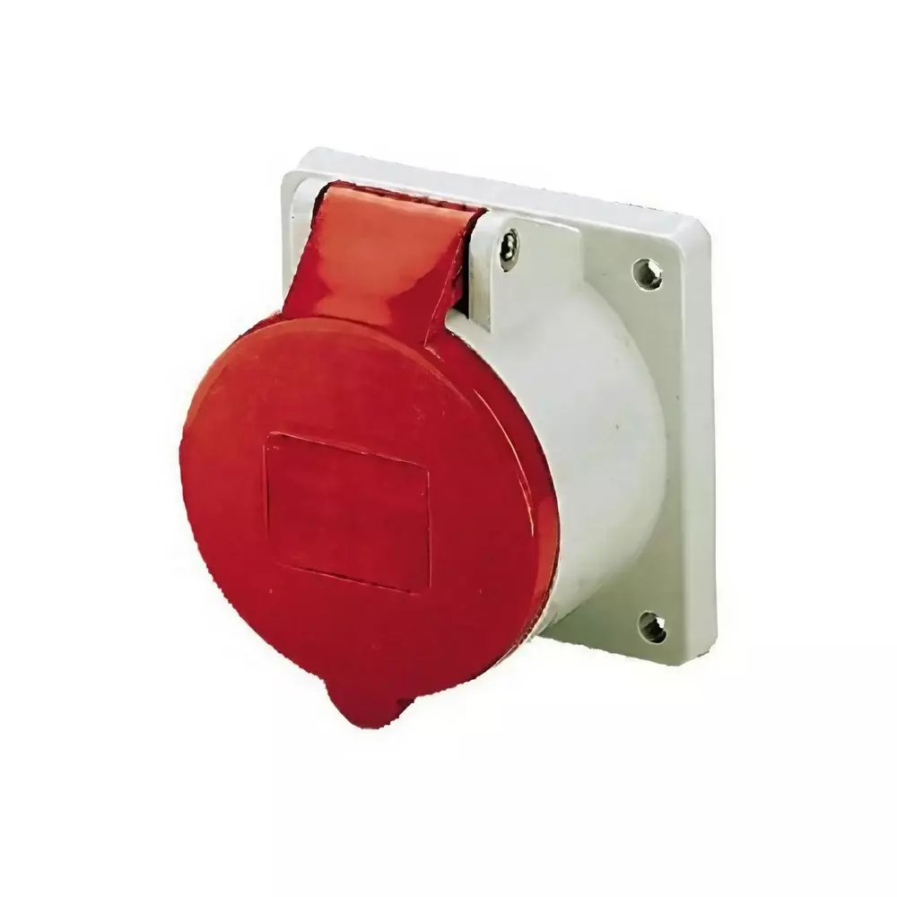 Salzer Panel Mounted Socket Straight 63 Amp 3 Pole+Earth IP 44 Rating 400 V, IP06344-1248