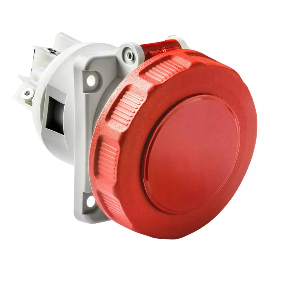 CAPE Electric Angled Socket Panel Mounted CEE Type IP67 3P+E Pole 16 A Current 380-415 V, 24330