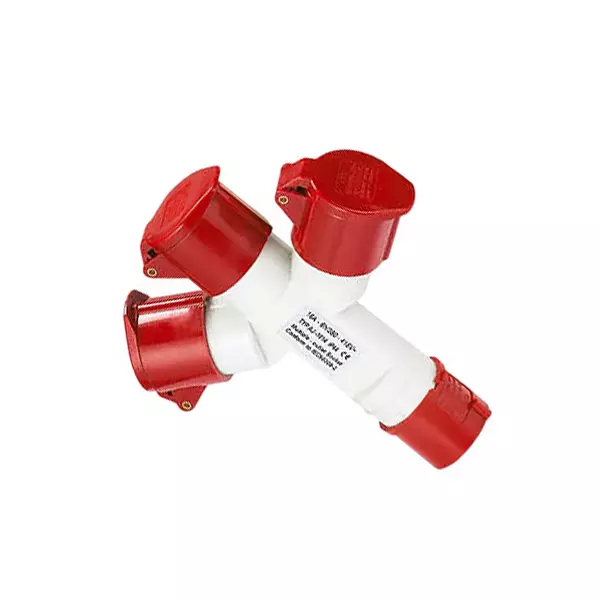 ENERTECH Industrial Multiway Socket 32A Current Rating 3 Pin with IP44 Protection 3 Way, EN-1023