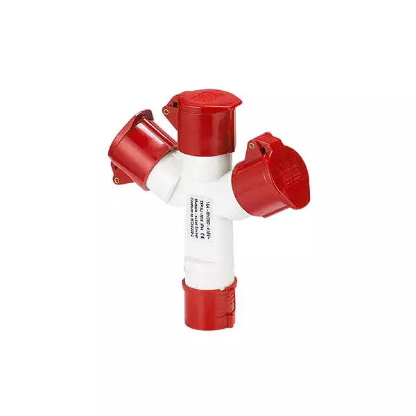 ENERTECH Industrial Multiway Socket 16A Current Rating 3 Pin with IP67 Protection 3 Way, EN-1013I