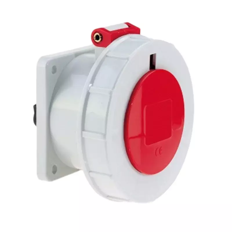 Neptune Panel Mounting Socket Water Tight IP-67 Outlet Straight 16/20 Amp 2 Phase 230 V, 1372