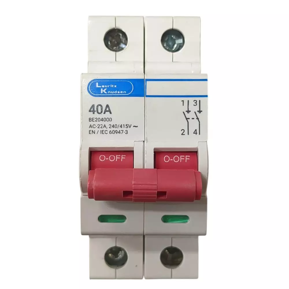 L&T [ Lauritz Knudsen ] BE204000 40A 2 Pole EXORA Isolator