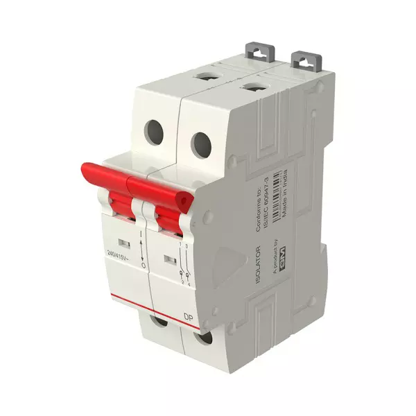 GM Isolators MCB 63 A Double Pole White, H ID 63