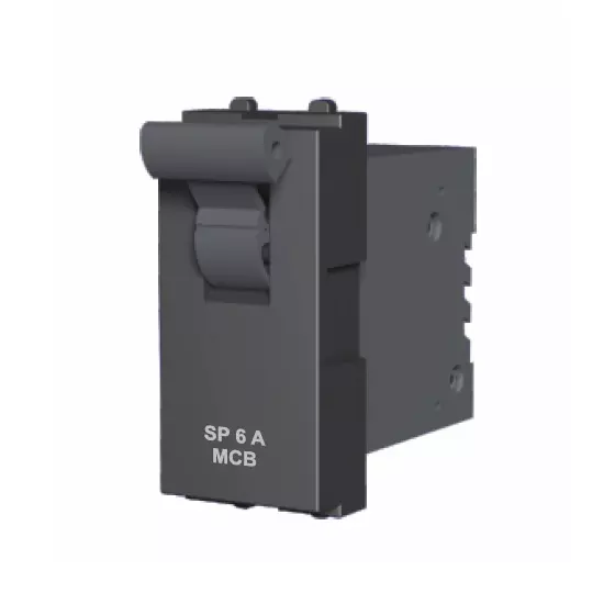 Cona ESTELLA Single Pole MCB 3 kA Breaking Capacity Black