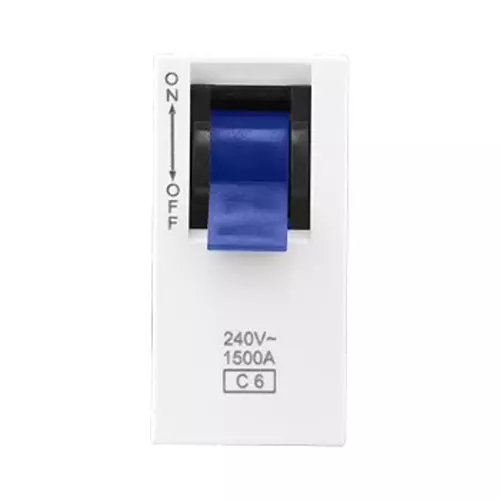 Legrand Modular MCB Allzy 6 Amp 1 Module Glossy White, 6811 56