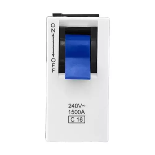 Legrand Modular MCB Allzy 16 Amp 1 Module Glossy White, 6811 58