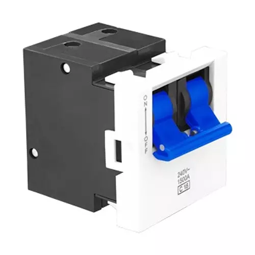 Legrand Modular MCB Allzy 16 Amp 2 Module Glossy White, 6811 62