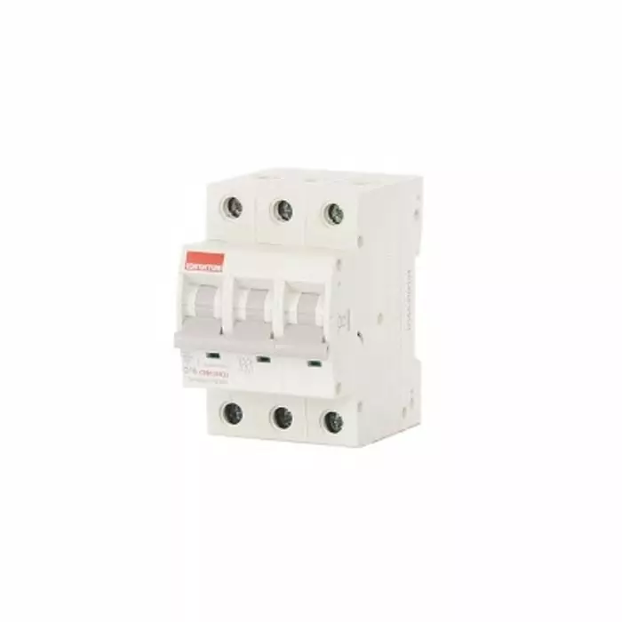 Contactum MCB 3P 16A Curve D 415 V AC 10 kA Breaking Capacity, CPB1016D3