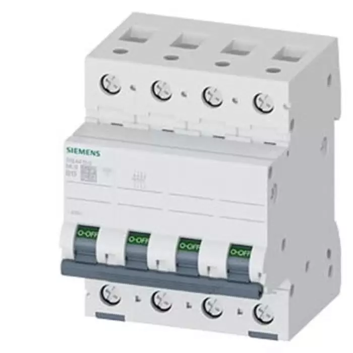 Siemens SENTRON 5SL64 MCB, 4P, 13A Curve B, 440V AC, 62.5V DC, 6 kA Breaking Capacity, 5SL6413-6