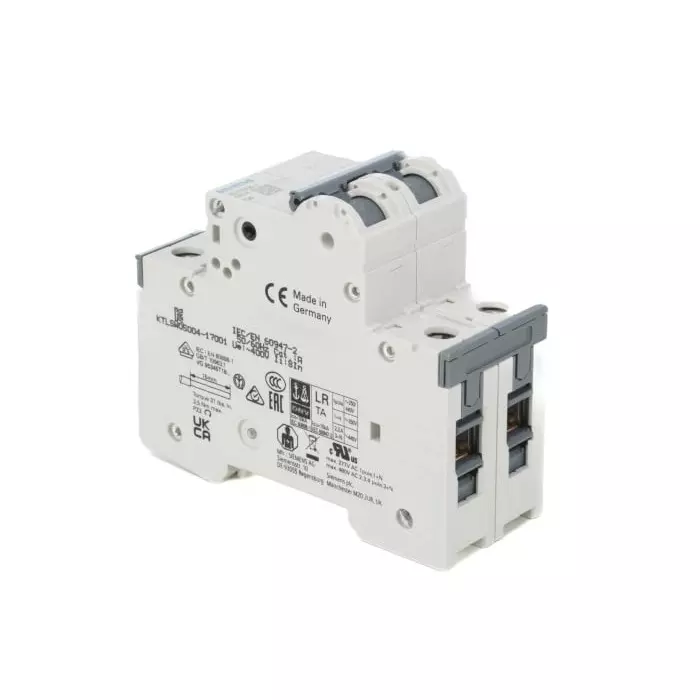 Siemens Sentron 5SY4 MCB, 2P, 10A Curve C, 400V AC, 10 kA Breaking Capacity, 5SY4210-7