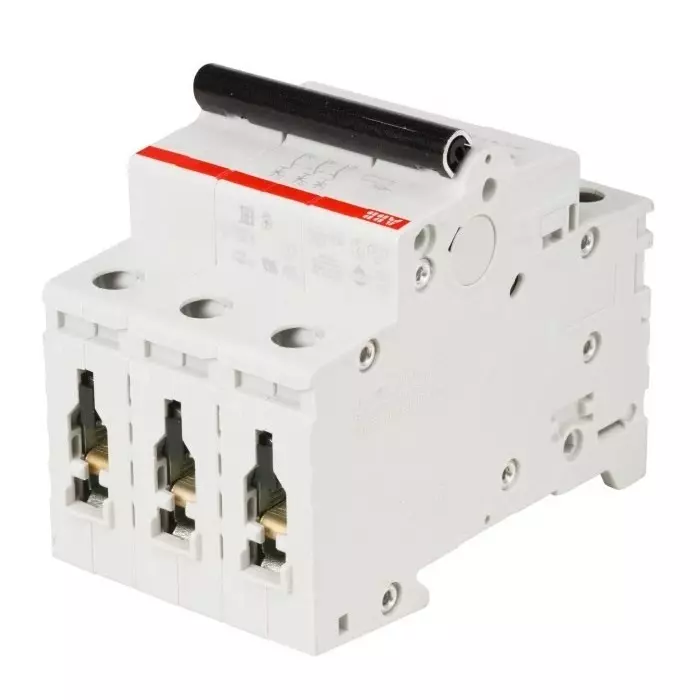 ABB Compact Home SH200 MCB, 3P, 10A Curve C, 440 V AC, 6 kA Breaking Capacity, 2CDS213001R0104SH203-C10