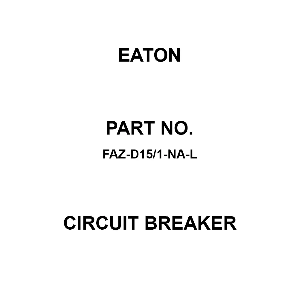 EATON Miniature Circuit Breaker 15 Amp Handle Actuator, FAZ-D15/1-NA-L