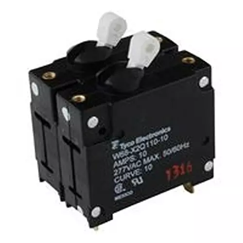 POTTER&BRUMFIELD - TE CONNECTIVITY Circuit Breaker, Hydromagnetic, 2P, 277V, 10A, W68-X2Q110-10
