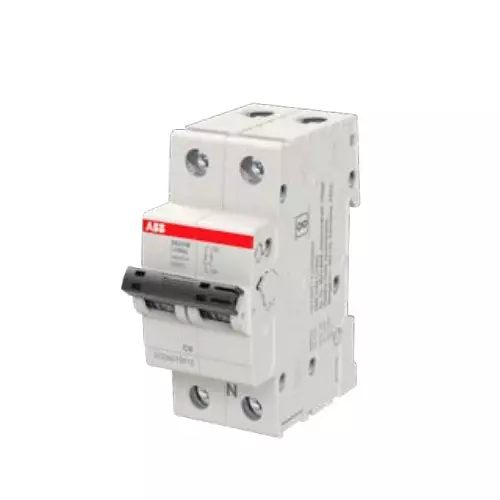 ABB SB201M Miniature Circuit Breaker 2 A 1 Pole + N C Curve, 1SYS271122R0024