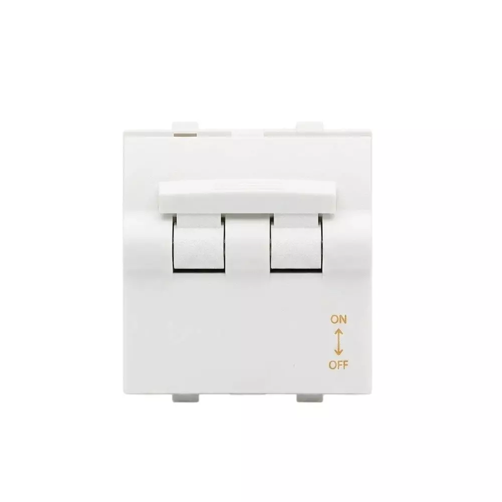 Goldmedal Nixon MCB 50–60 Hz Double Pole Absolute White 240-450 V 6 A Current 2 Module, 102483