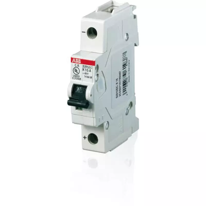 ABB Miniature Circuit Breaker 50 Amp Rated Current 1P Electrodes, S201UDC-K50