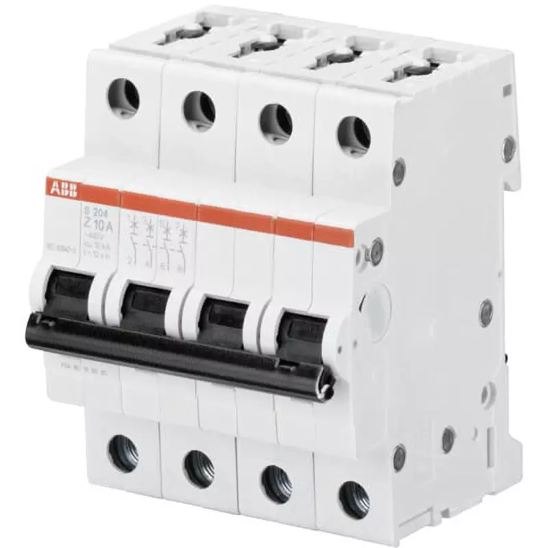 ABB Miniature Circuit Breaker 8 Amp Rated Current 4P Electrodes, S204-Z8