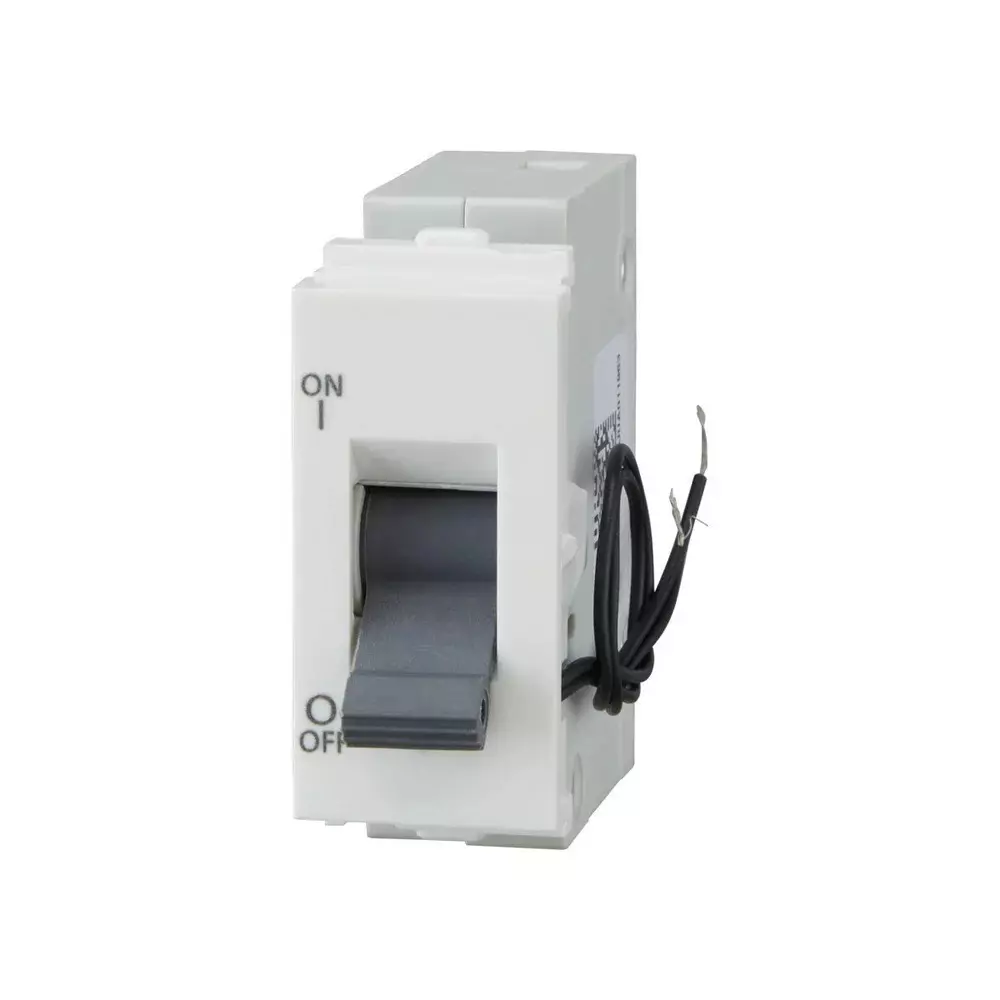 L&T [ Lauritz Knudsen ] Englaze Mini MCB with LED Indicator Snow White Single Pole 25 Amp Current, CB92101KW25