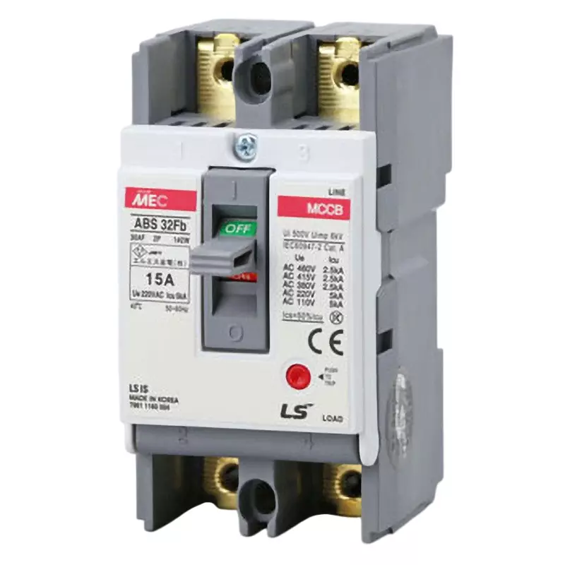 LS Electric No Fuse Breaker 15 Amp Current AC460 Voltage, ABS32Fb/15A