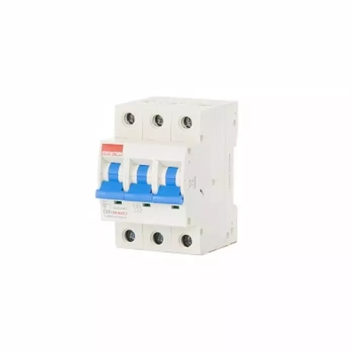 Contactum MCB 3P 20A Curve C 415 V AC 10 kA Breaking Capacity, CPB1020C3