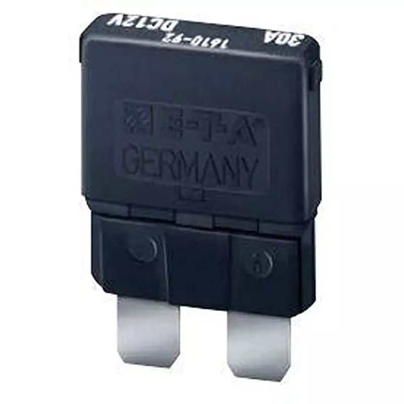 ETA Miniature Circuit Breaker 30 Amp 1 Pole Push to Reset Actuator, 1610-92-30A