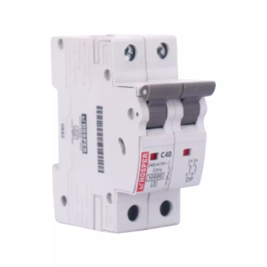 HOSPER Guardian MCB Double Pole 10 A White, MDP10