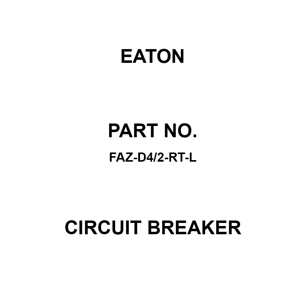 EATON Miniature Circuit Breaker 4 Amp Handle Actuator, FAZ-D4/2-RT-L