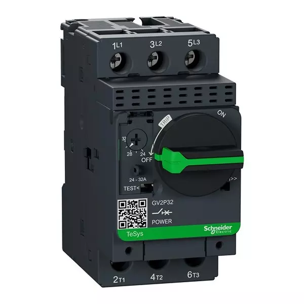 SCHNEIDER ELECTRIC Circuit Breaker, 3 Pole, 32A, 690Vac, Gv2P32