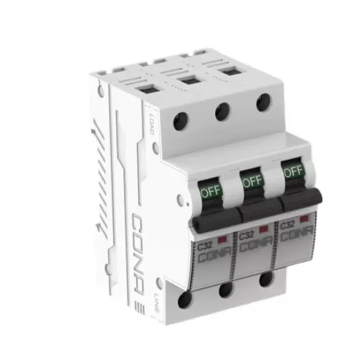 Cona Miniature Circuit Breaker (MCB) Safetrip B Type 6 Amp, 6 kA Three Pole Neutral, 3446 (Pack of 3 Pcs)
