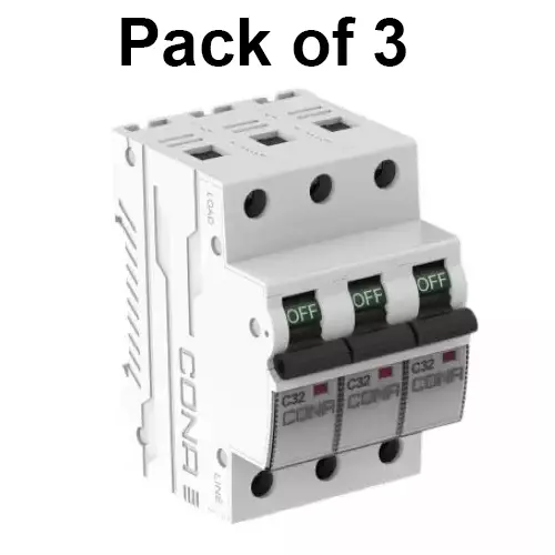 cona-miniature-circuit-breaker-mcb-safetrip-b-type-6-amp-6-ka-three-pole-neutral-3446-pack-of-3-pcs