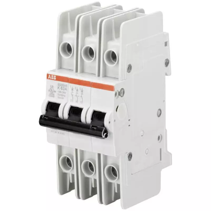 ABB Miniature Circuit Breaker 5 Amp Rated Current 3P Electrodes, SU203MR-K5 MCB