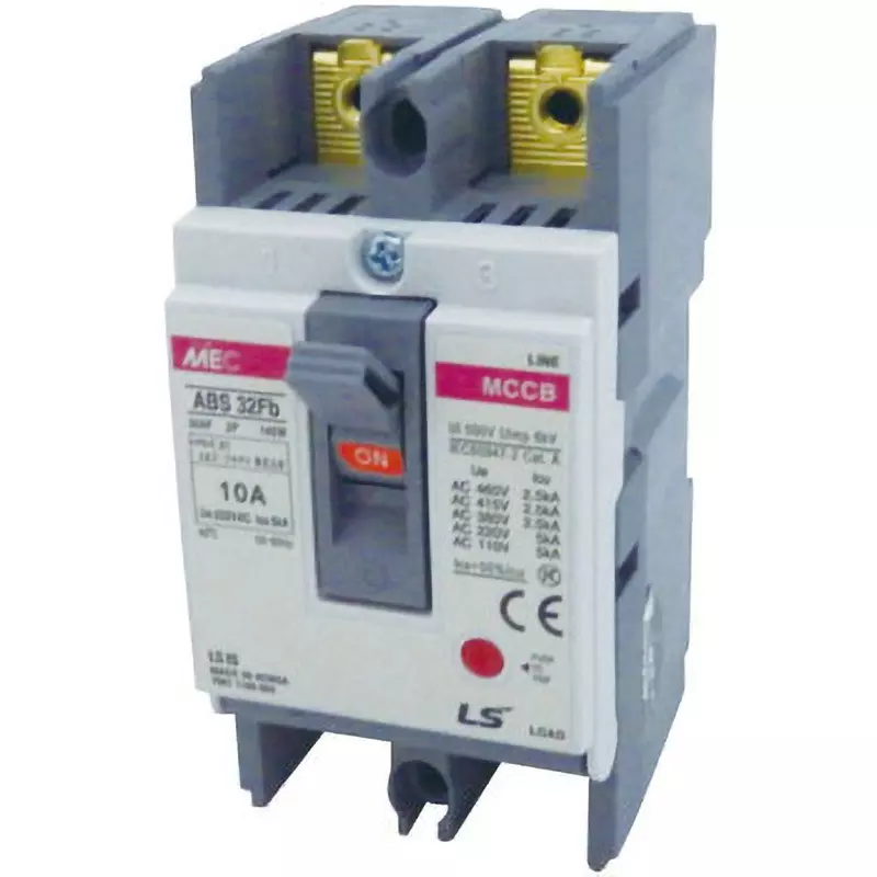 LS Electric No Fuse Breaker 10 Amp Current AC460 Voltage, ABS32Fb/10A