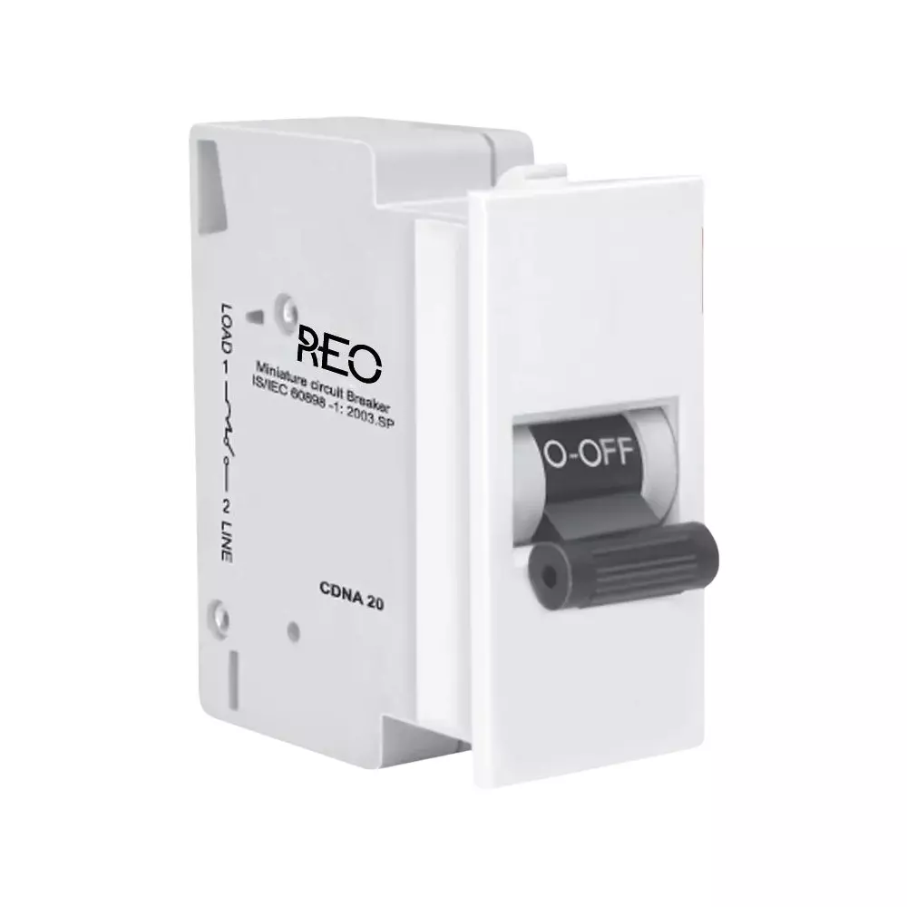 Reo Bliss Mini Miniature Circuit Breaker (MCB) 1 Pole 25 Amp White, DHEMCSPA025