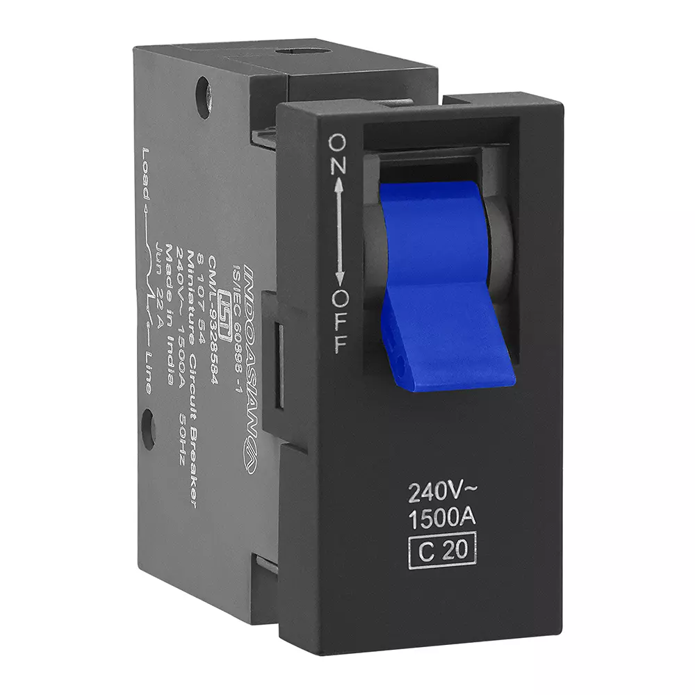 Legrand Modular MCB Allzy 20 Amp 1 Module Matt Black, 6812 59