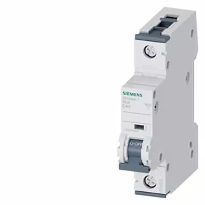 Siemens SENTRON 5SY4 MCB, 1P, 45A Curve C, 400V AC, 60V DC, 15 kA Breaking Capacity, 5SY4145-7
