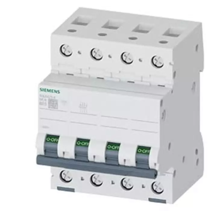 Siemens SENTRON 5SL64 MCB, 4P, 25A Curve B, 440V AC, 62.5V DC, 6 kA Breaking Capacity, 5SL6425-6