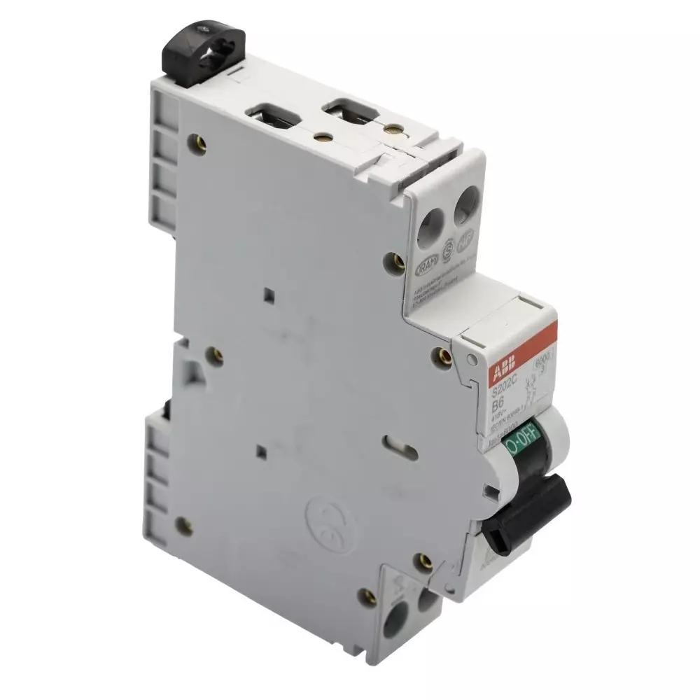 ABB S200C MCB, 2P, 6A Curve B, 415 V AC, 6 kA Breaking Capacity, 2CDS252280R0065