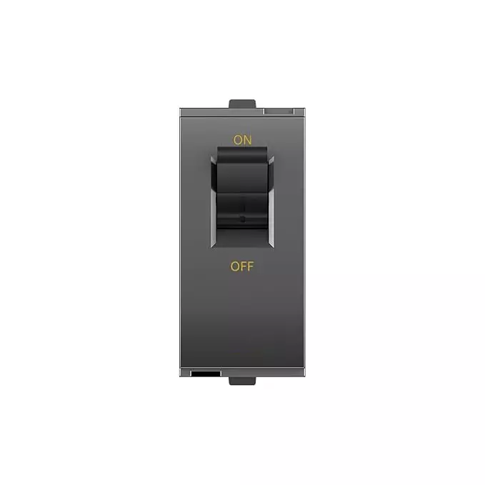Goldmedal Nixon Modular Curve Miniature Circuit Breaker 6 Amp Single Pole 3 kA Breaking Capacity 1 M Titanium Grey, 101477