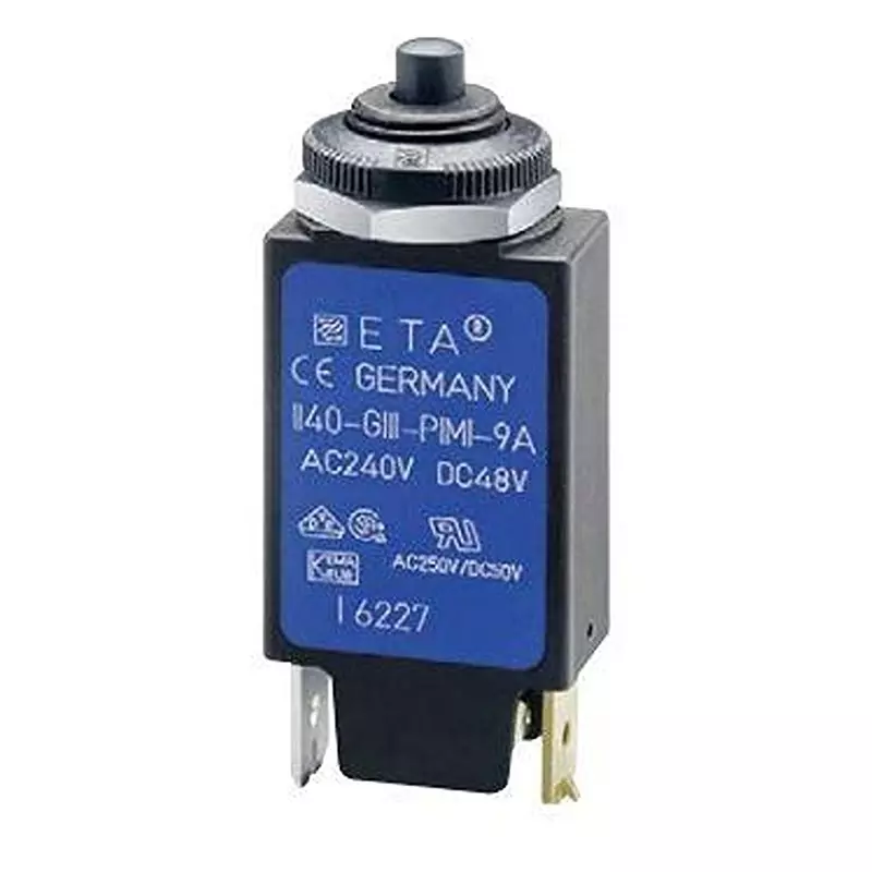 ETA Miniature Circuit Breaker 16 Amp 1 Pole Push to Reset Actuator 240 V AC, 1140-G311-P1M1-16A