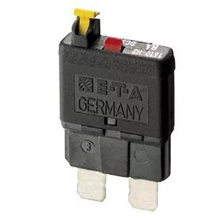 ETA Miniature Circuit Breaker 25 Amp 1 Pole Push to Reset Actuator, 1610-H2-25A