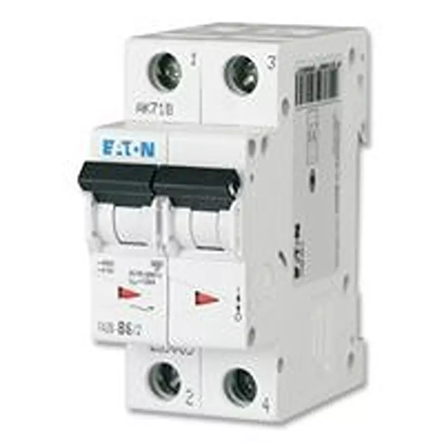 EATON MOELLER Circuit Breaker, 2 Pole, B Typ, 16A, Faz6-B16/2