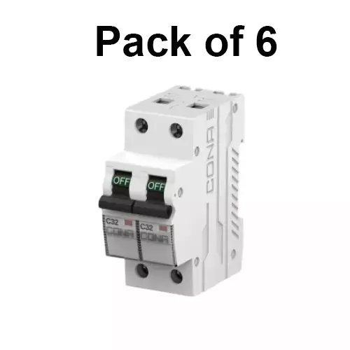cona-miniature-circuit-breaker-mcb-safetrip-b-type-10-amp-6-ka-double-pole-3496-pack-of-6-pcs