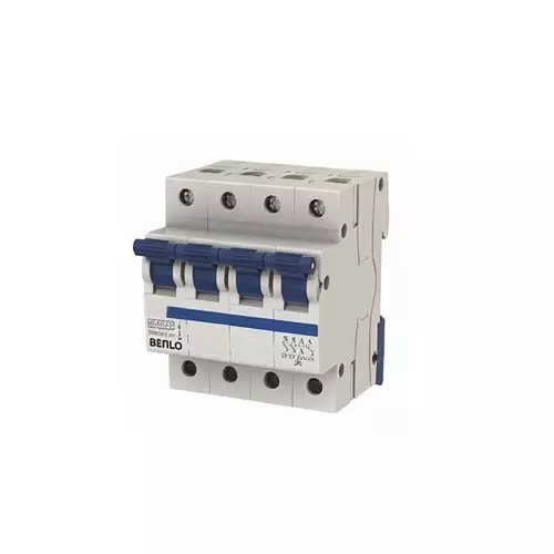 Benlo Miniature Circuit Breakers C Curve 4 Pole 20 Amp, 60084