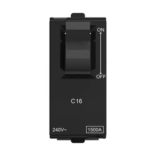 Polycab Etira Mini MCB Single Pole 32 A Rated Current Dark Black 1 Module Polycarbonate for Industrial & Commercial Use