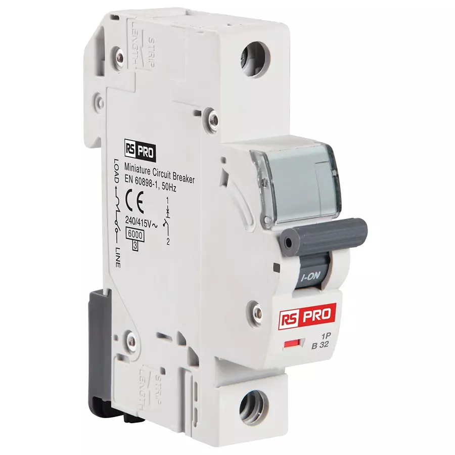RS PRO Miniature Circuit Breaker 16 Amp Type B 240 V AC/DC 10 kA Breaking Capacity, 2650167