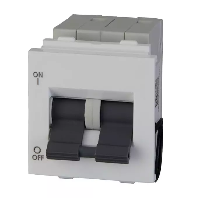 L&T [ Lauritz Knudsen ] Encurve Mini MCB White Color Double Pole 2 Modular 32 Amp Current, CB95202KW32