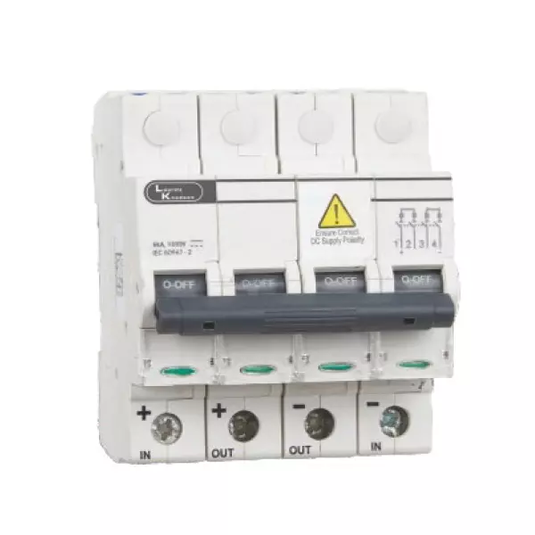 L&T [ Lauritz Knudsen ] DC Miniature Circuit Breaker Double Pole 4 Module 63 Amp Current, BK2063DC